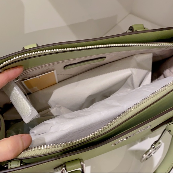 Michael Kors Sheila Medium Satchel in light sage - Picture 4 of 8